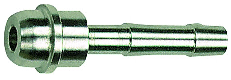Tülle m. Kugelnippel Edelstahl 1.4571 für l.W. 9mm für Mutte