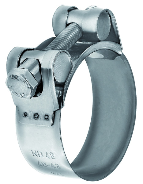 Gelenkbolzenschelle, Edelstahl 1.4301 (W4), 17 - 19 mm, 18 mm