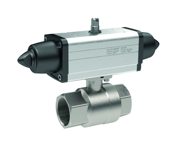 MS - Kugelhahn mit pneum. Stellantrieb nach NAMUR