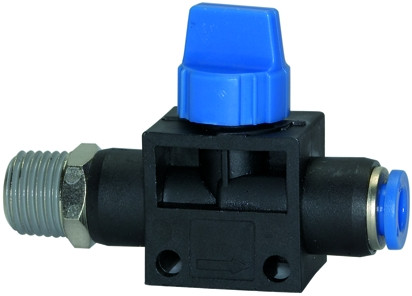 Absperrventil "Blaue Serie" / Kunststoff Gewinde (Eingang)/S