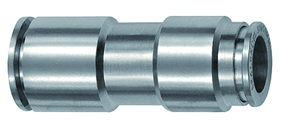 Gerader Verbinder / Serie >>metallica<< ,6 mm - 4 mm a Schlauch, BD.: max. 16 bar