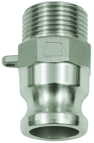 Stecknippel "kamlock" VA, R 1 1/4" a, max . 16 bar f. Kupplung 46 mm, max 100 °C, Typ F