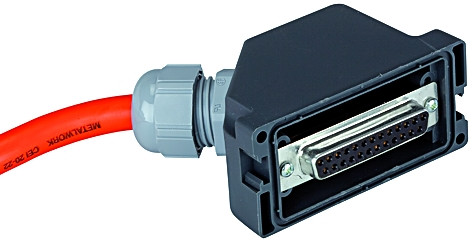 Multipolstecker, gerade, m. 2,5 mtr. Kabel, 25 - polig IP 67