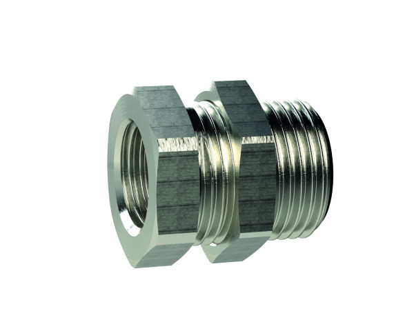 Schottverschraubung aus MS vernickelt - G3/4" innen,M34 x 2 AG