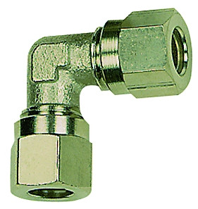 Winkelverschraubung Messing vernickelt beidseitig Rohr AD 6