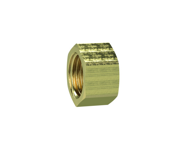 Verschlußkappe G 1 " innen / Messing, Aussensechskant, SW 36