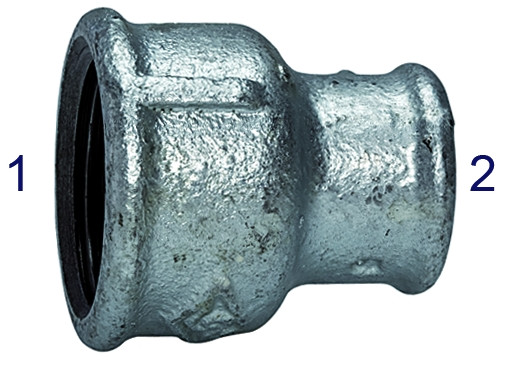 Muffe 240 / reduziert / Rp 1 i. / Rp 3/8 i. nach ISO 7/1 / M