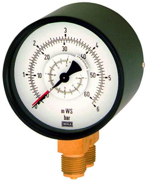 Differenzdruckmanometer / 0-2,5 bar 100 mm / G 1/2 senk. par