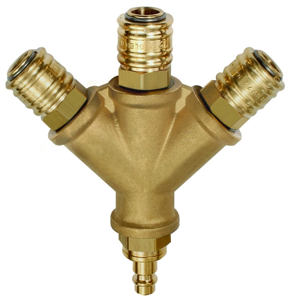 Verteiler mit 3 Schnellverschlusskupplungen NW7,2