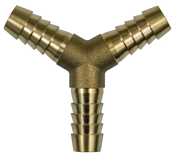Y-Schlauchverbindungsstutzen Messing , für Schlauch LW 9 mm