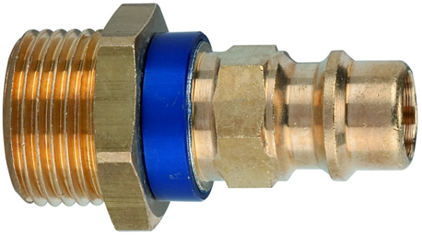 Stecknippel / NW 7,8 G 3/8 außen / blau