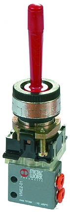 3/2-Wege-Miniaturventil / manuell betät. Handhebel / 4 mm se