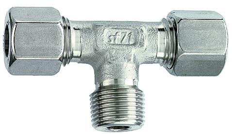 T-Einschraubverschr. TEL R 1/4 a. / Edelstahl 1.4571 Rohr AD