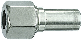 Reduzierung RS Zapfen 18mm / Muffe 6mm Edelstahl 1.4571 max
