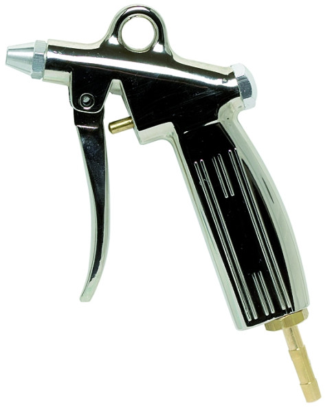 Ausblasepistole aus Aluminium mit Tülle 9 mm, Düsenbohrung: 1,5 mm, max. 10 bar