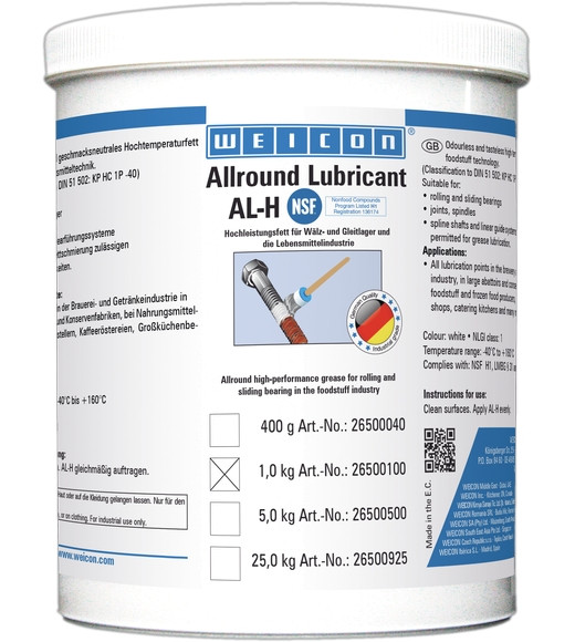 WEICON ALLROUND LUBRICANT AL-H, LEBENSMITTEL, 1000 G DOSE