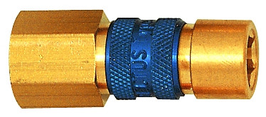 Schnellkupplung unverwechselbar / NW 5 , G 1/4 " innen / Codierung braun, absperrend