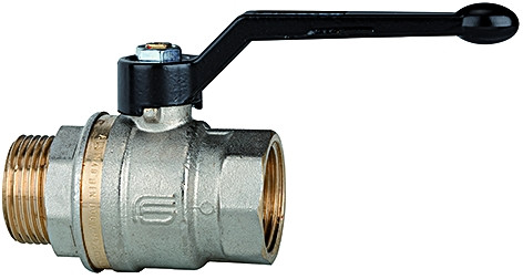 Kugelhahn / G 1 1/4 " außen/innen, DN 32/PN40 ,Messing vernickelt, Baulänge: 91 mm