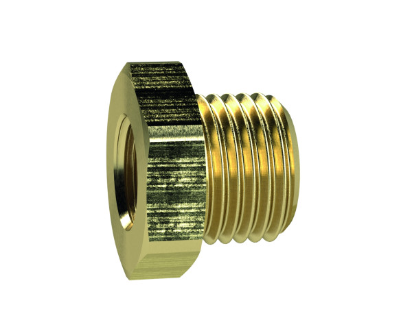 Reduziernippel kurz, G 3/8 aussen - G 1/8 " innen , Messing, SW 19