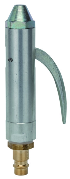 Abblashahn / Aluminium / gerade Ausführung / Anschlussnippel