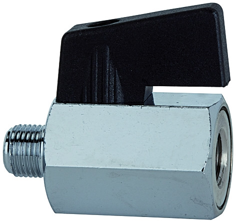 Riegler-Mini-Kugelhahn, # 375.11 G 1/4" IG/AG m. Flügelgriff