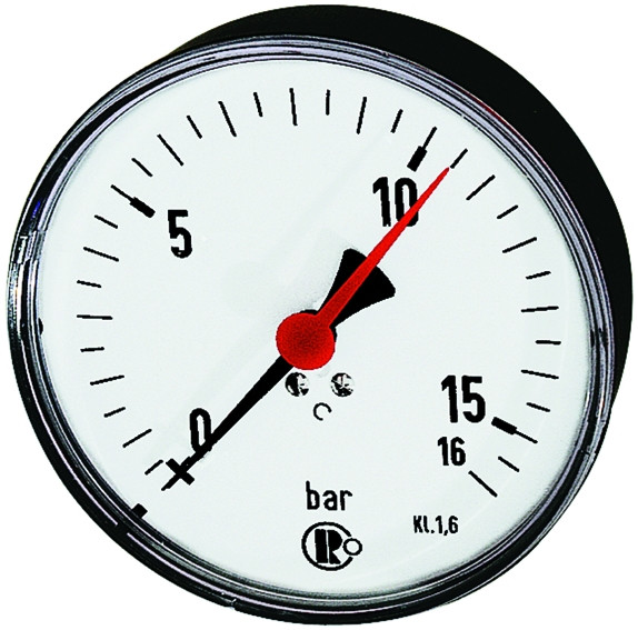 Manometer / G 1/4 rück. / 0-16 bar 80 mm / Standard-Ausführu