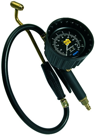 Hand-Reifenprüfer Ø 80mm 0-10 bar/ 140 psi, geeicht mit Eins