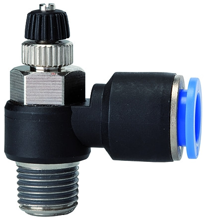 Drosselventil "Blaue Serie" R 1/4 / drehbar / Zuluftdrosselu