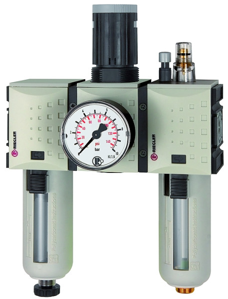 Wartungseinheit 3-tlg. >>FUTURA<< / G 3/4 / Eingangsdruck 1,