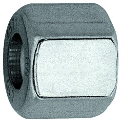 Überwurfmutter ML M 12x1 / Edelstahl 1.4571 Rohr AD 8 mm max