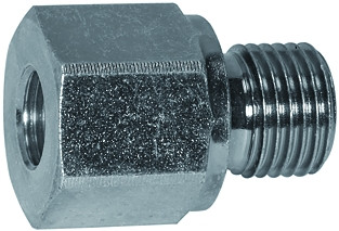 Lange Wechselreduz. G 1/4 a. / 1/8 i. / Stahl verz. / mit We