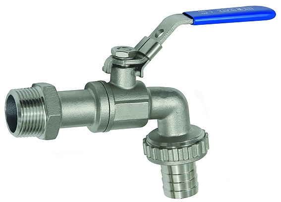 Kugelauslaufhahn aus Edelstah, G 1/2" - AG