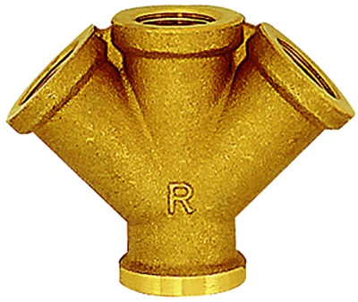 Y-Verteiler/ 3-fach i. G 3/8 innen/ Messing