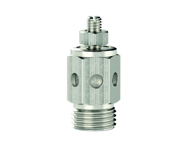 Schalldämpfer, Dämpferelement gesintert, ES-Gehäuse, einstellbar, G 1/4"