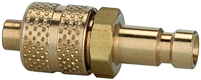 Nippel / Messing NW 2,7 für Schlauch 4x6 mm