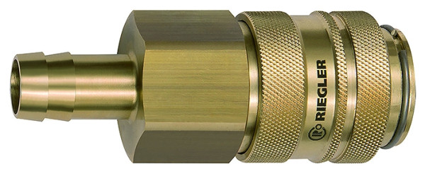 Schnellverschlußkupplung aus MS blank. Schlauchtülle 25 mm