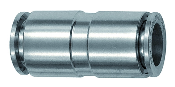 Gerader Verbinder / 12 mm Schlauch / Edelstahl/FKM