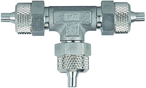T-Verschraubung Edelstahl 1.4571 / für Schlauch 6x4