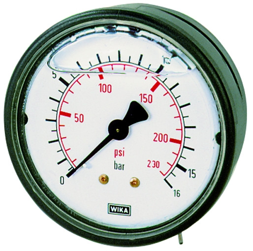 Glyzerin-Manometer / G 1/4 rückseitig 63 mm / -1/+1,5 bar /