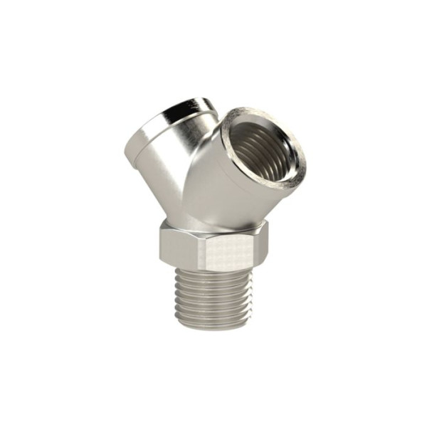 Verteiler, 2fach, R 1/2 AG, Abgänge 2 x G 1/2 IG, Messing vern.