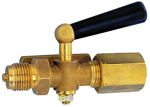 Riegler-Manometer - Absperrhahn aus MS, R 1/2", 25 bar