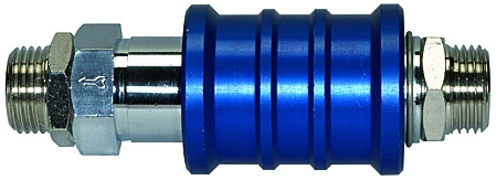 Handschiebeventil / G 1/2 "aussen / 3/2-Wege, max. 10 bar, Gehäuse: Messing vernick