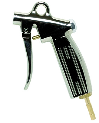 Blasepistole ohne Düse / Alu-Druckguss vernickelt / mit Tüll