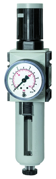 Filterregler »FUTURA«, PC, SK, Mano, BG 2, G 1/2, 0,5-10 bar, HA