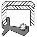 Wellendichtungsring VITON DIN3760 mit Staublippe