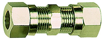 Gerade Verschraubung Messing vernickelt beidseitig Rohr AD 4