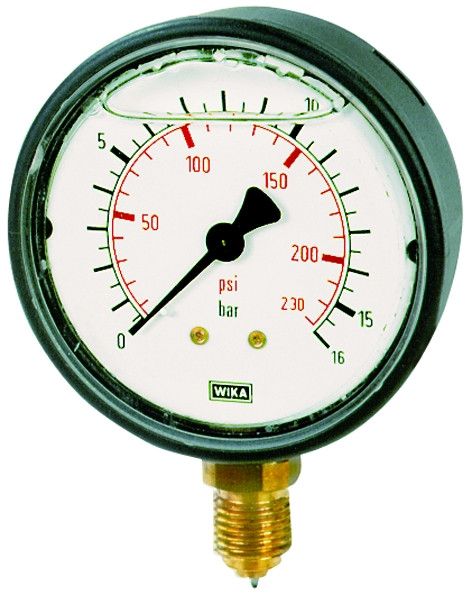 Glyzerin-Manometer / G 1/4 senkrecht 63 mm / -1/0 bar / Gehä