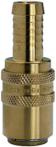 Temperierkupplung DN 9, mit Absperrventil / Schlauchanschlus