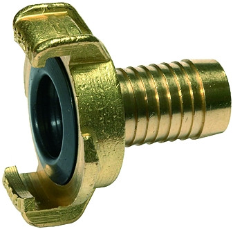 Schnellkuppl./ starr - Schlauchstück - für 13mm l.W., Messing Klaue 40 mm