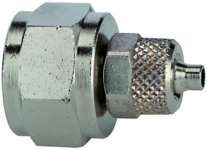 Mano.-Verschraubung G 3/8 i./Ms vernick. für Schlauch-Dm 8/6